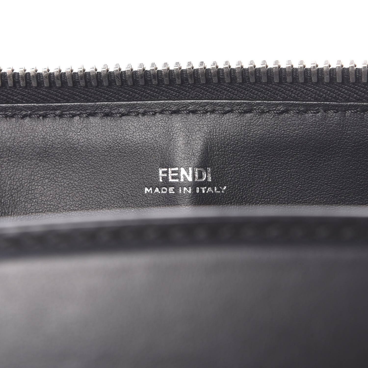Fendi Vitello Baltico Dolce Shiny Nappa Lace Up DotCom Satchel Black Blue 7 of 12
