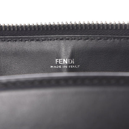 Fendi Vitello Baltico Dolce Shiny Nappa Lace Up DotCom Satchel Black Blue 7 of 12