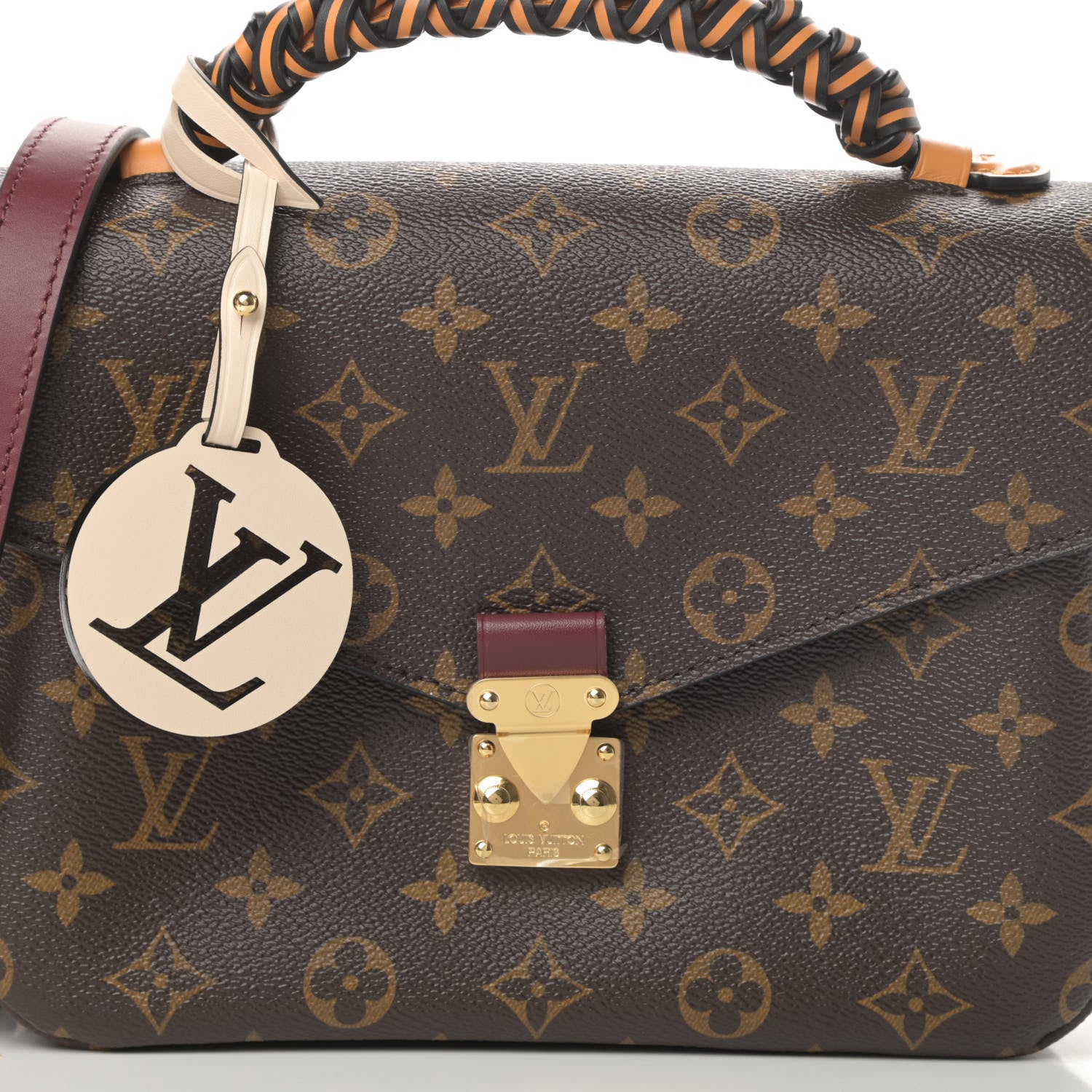 Louis Vuitton Monogram Braided Pochette Metis Safran 9 of 12