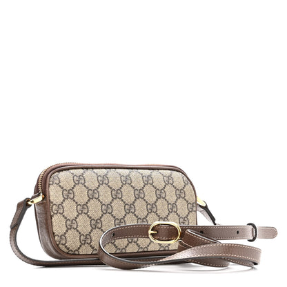 Gucci GG Supreme Monogram Web Mini Ophidia GG Bag Brown 3 of 11