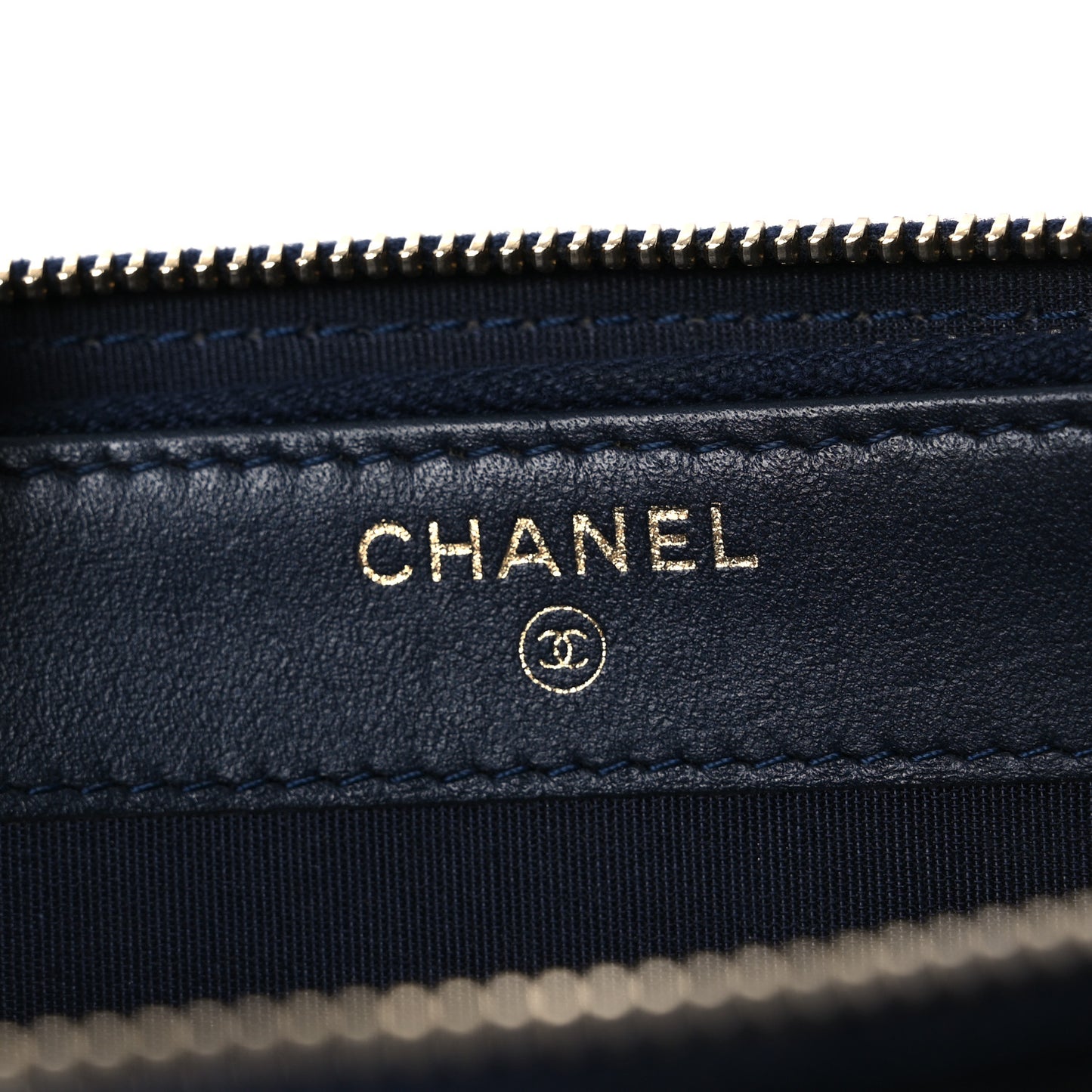 Caviar Quilted Small Boy Clutch With Chain Dark Blue