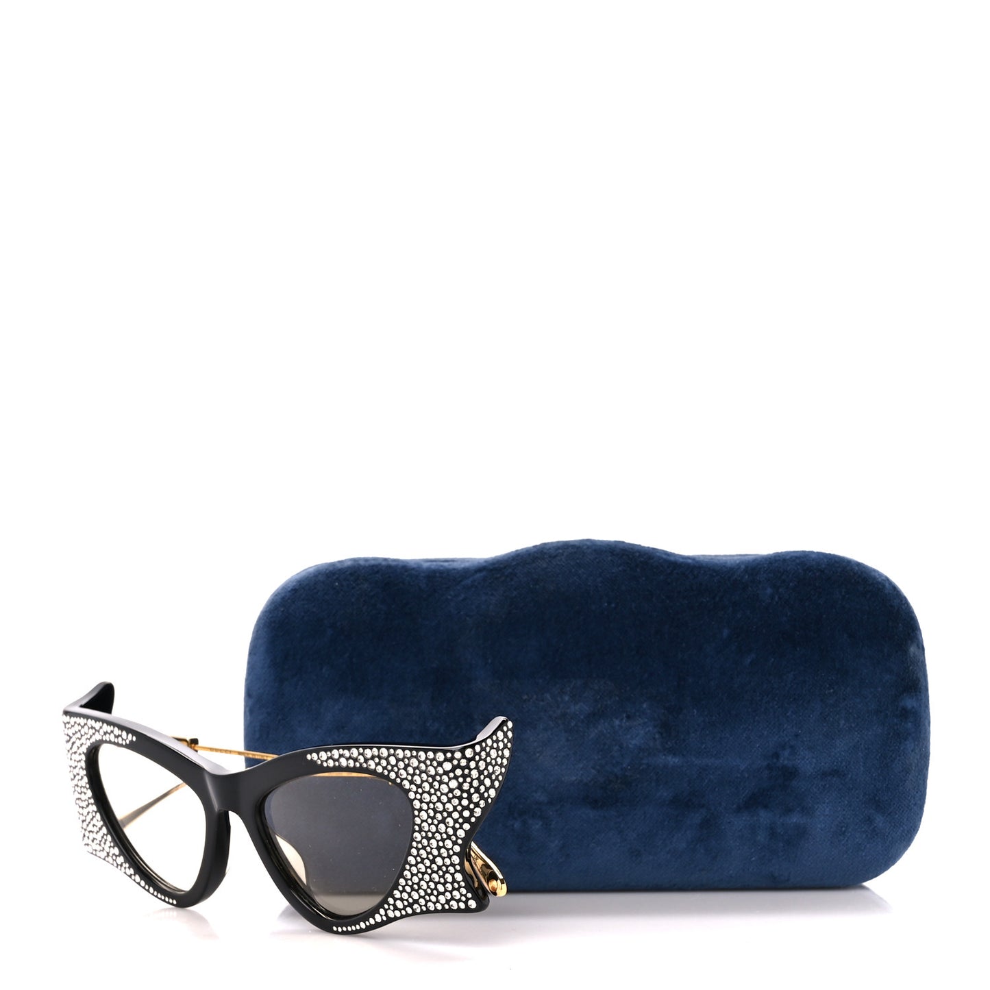 Crystal Cateye Hollywood Forever Sunglasses GG1328S Black