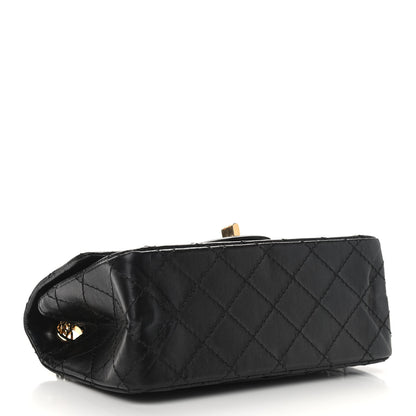 Chanel Aged Calfskin Quilted 2.55 Reissue Mini Flap Black 4 of 10