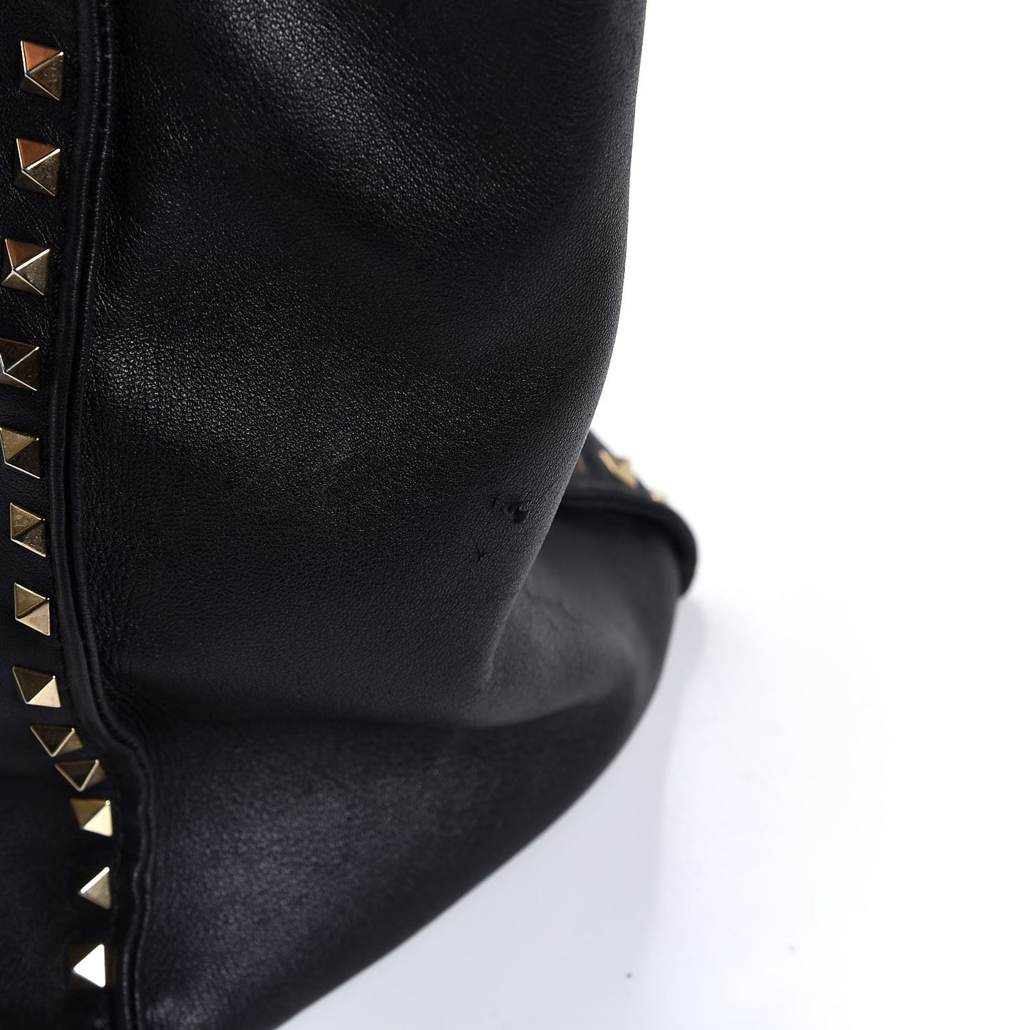 Nappa Medium Rockstud Soft Tote Black