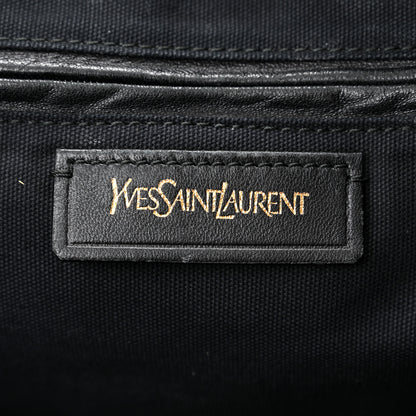 Saint Laurent Pebbled Lambskin Medium Easy Sac Black 6 of 10