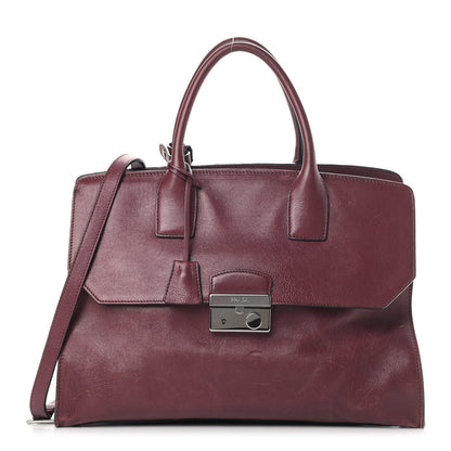 Prada Glace Calfskin Sound Tote Bag Ametista 1 of 15