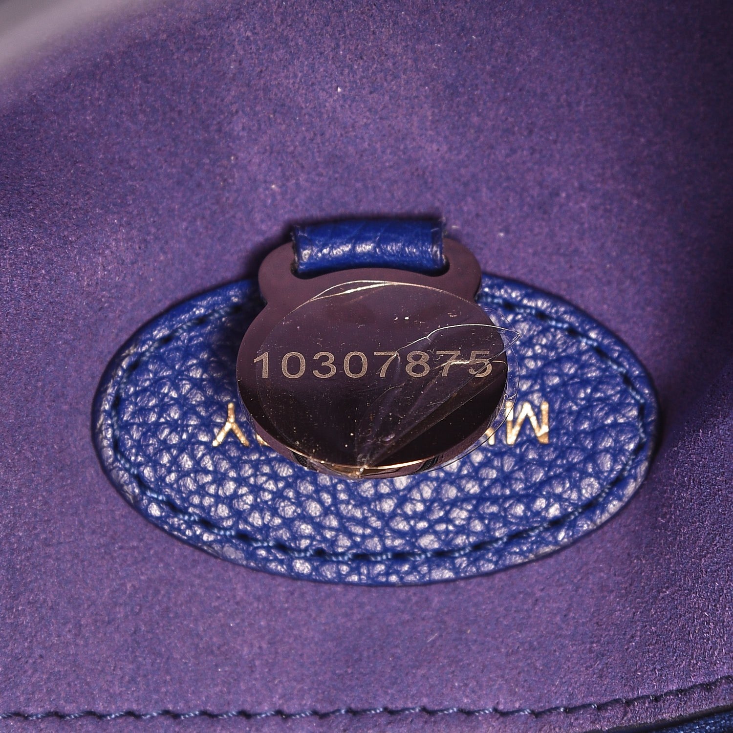 Mulberry Classic Grain Medium Lily Flap Neon Blue 8 of 8
