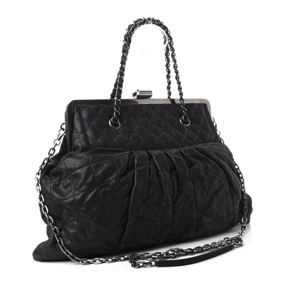 Chanel Iridescent Calfskin Chic Quilt Frame Tote Black 3 of 10