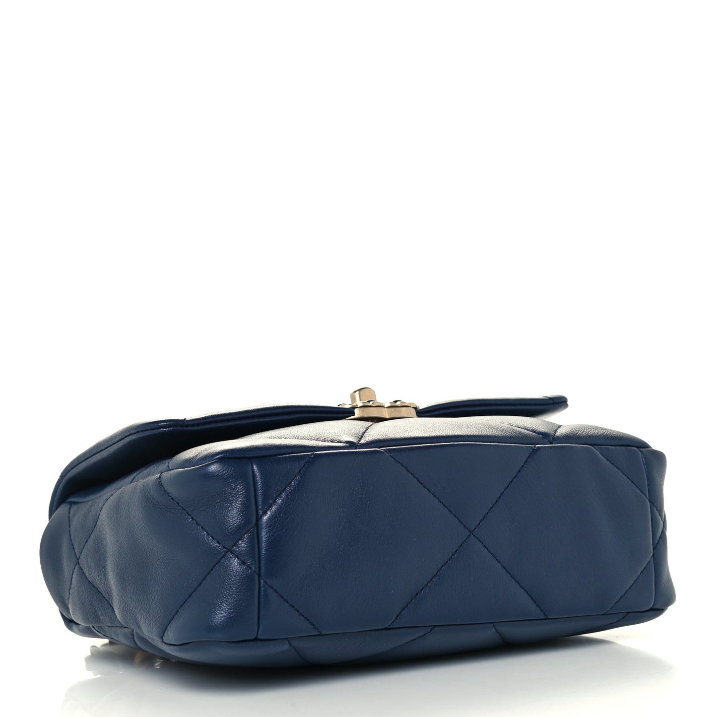 Lambskin Quilted Medium Chanel 19 Flap Navy Blue