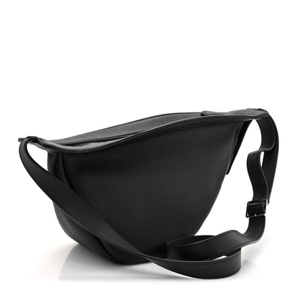 The Row Smooth Calfskin Small Slouchy Banana Bag Black 2 of 9