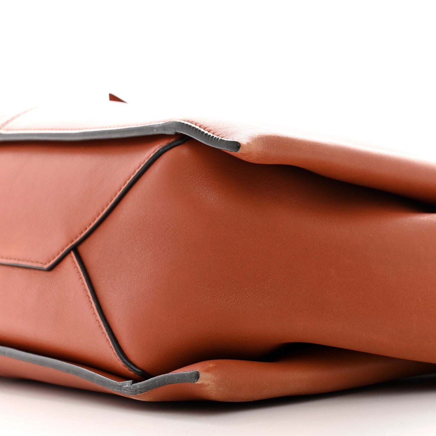 Celine Calfskin Medium Tri-Fold Bag Brick 10 of 13