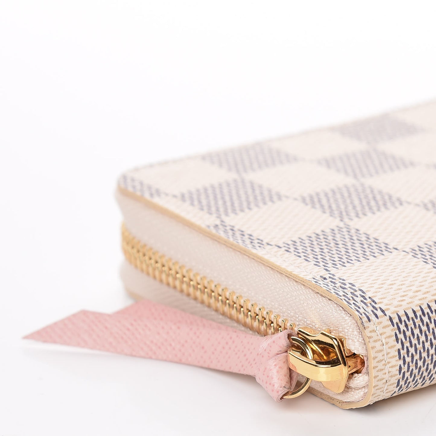 Damier Azur Clemence Wallet Rose Ballerine