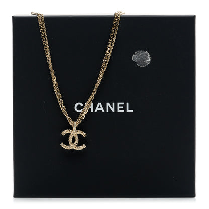 Chanel Crystal CC Multi Strand Chain Necklace Gold 6 of 6