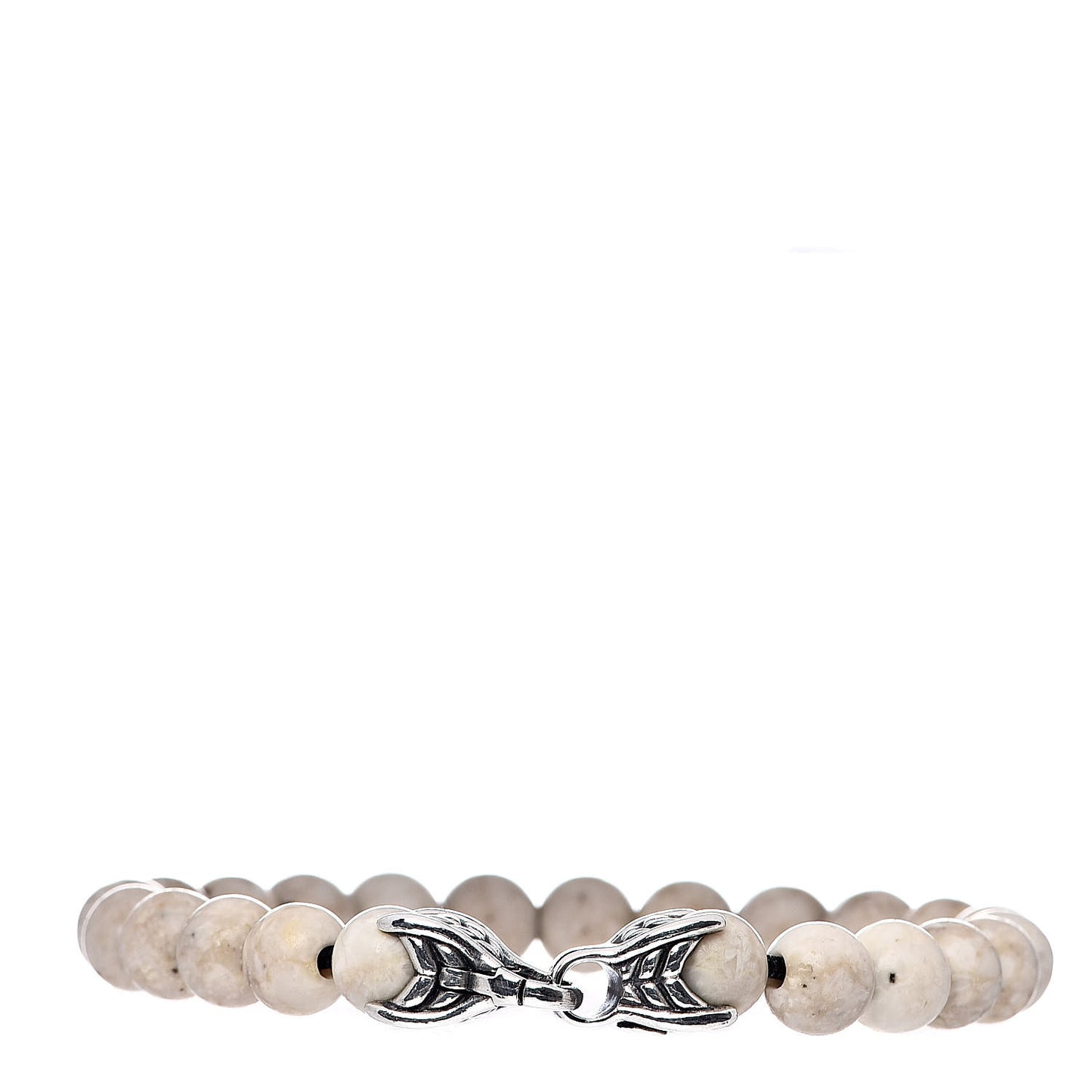 Sterling Silver Riverstone 8mm Spiritual Beads Bracelet