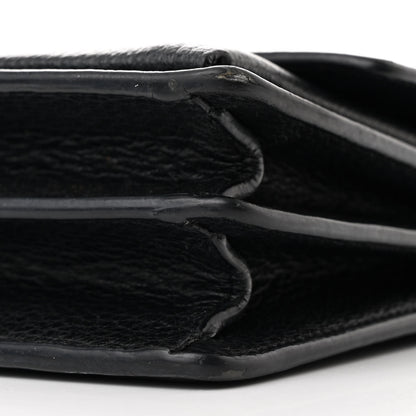 Saint Laurent Grained Calfskin Medium Monogram Sunset Satchel Black 11 of 12