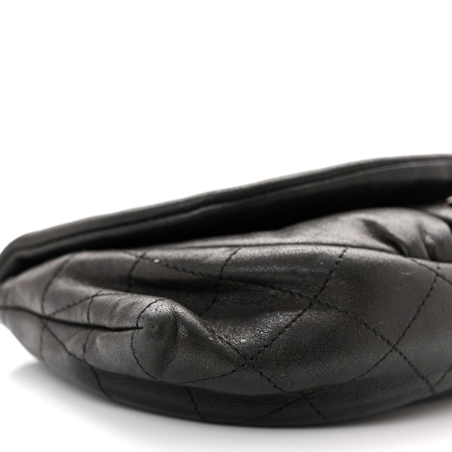 Chanel Lambskin Half Moon Wallet On Chain WOC Black 10 of 11