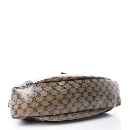 Gucci Crystal Monogram Duchessa Flap Shoulder Bag Dark Brown 4 of 15