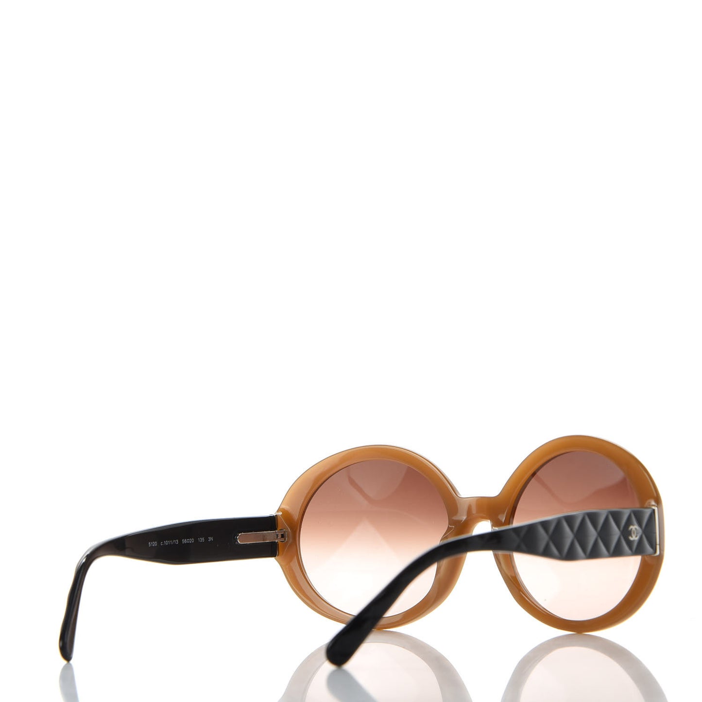 Quilted CC Mod Sunglasses 5120 Brown