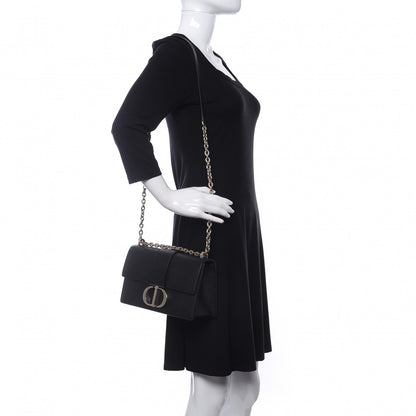 Christian Dior Grained Calfskin Embossed 30 Montaigne Chain Flap Bag Black 2 of 9