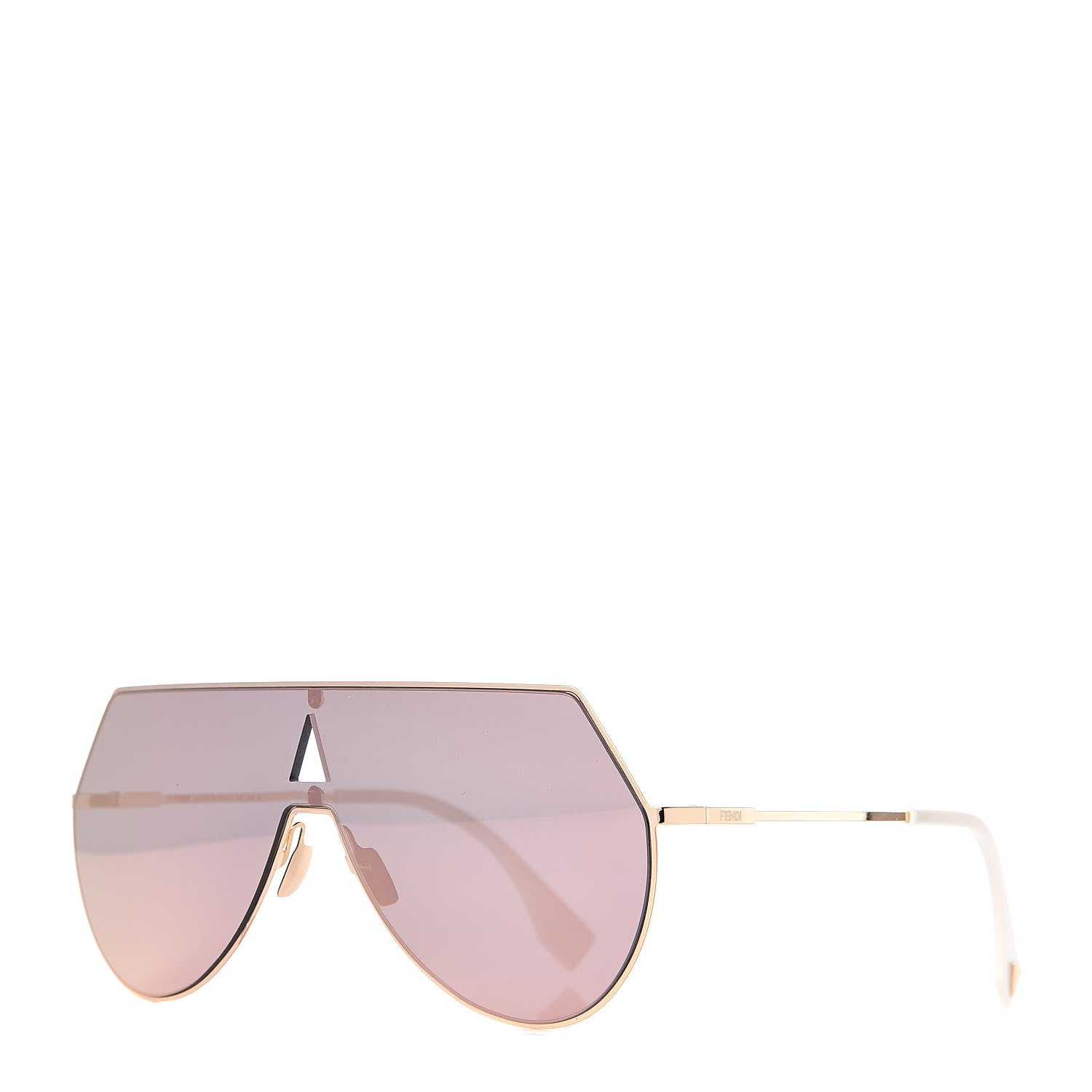 Fendi Metal Mirrored Eyeline Sunglasses FF 0193/S Matte Gold 1 of 7