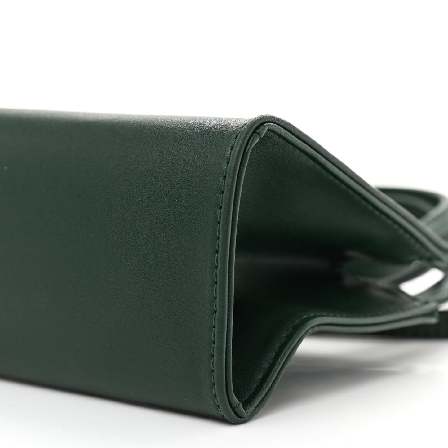 Vegan Leather Small Shopping Bag Dark Olive