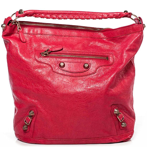Agneau Giant 12 Rose Gold Hardware Day Hobo Rose Thulian