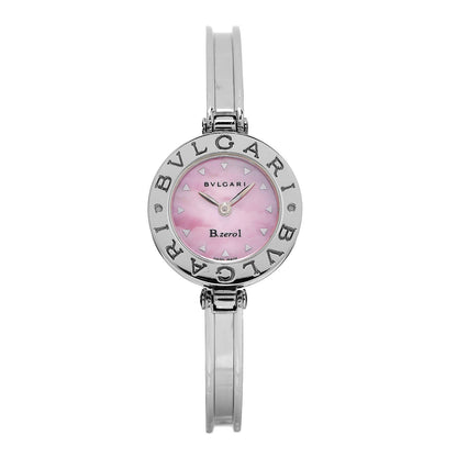 Bulgari Stainless Steel Pink Mother of Pearl 22mm B.zero1 Quartz Watch 1 of 5