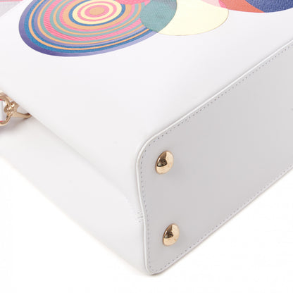 Louis Vuitton Lambskin Artycapucines MM Beatriz Milhazes Multicolor White 5 of 9