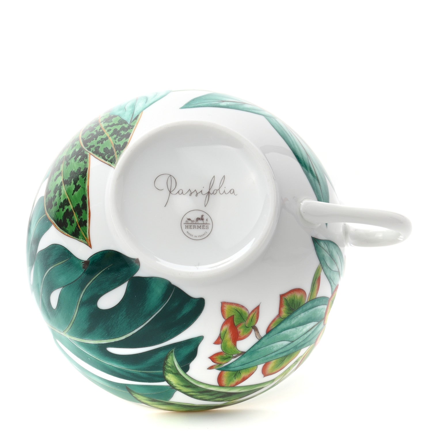 Hermes Porcelain Passifolia Tea Cup And Saucer Set Of 2 5 of 10
