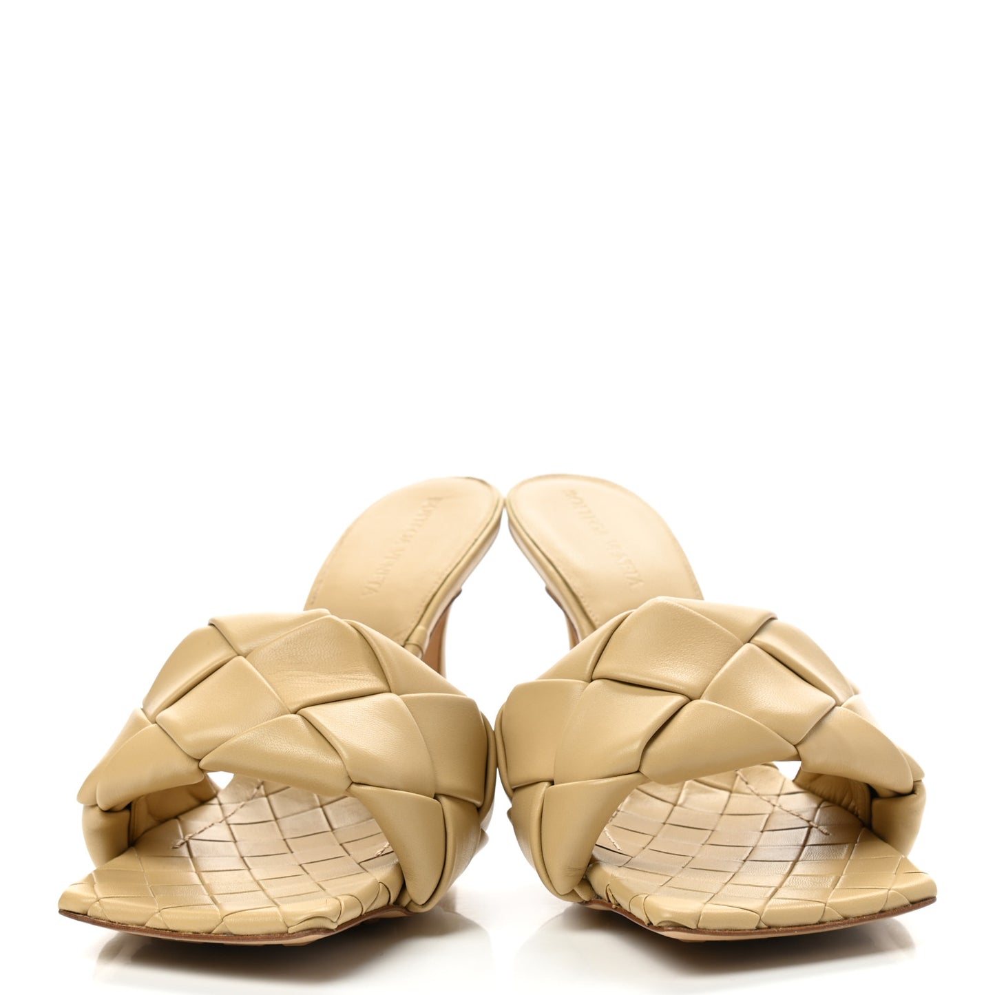 Nappa Maxi Intrecciato Lido Mule Sandals 38.5 Bandage