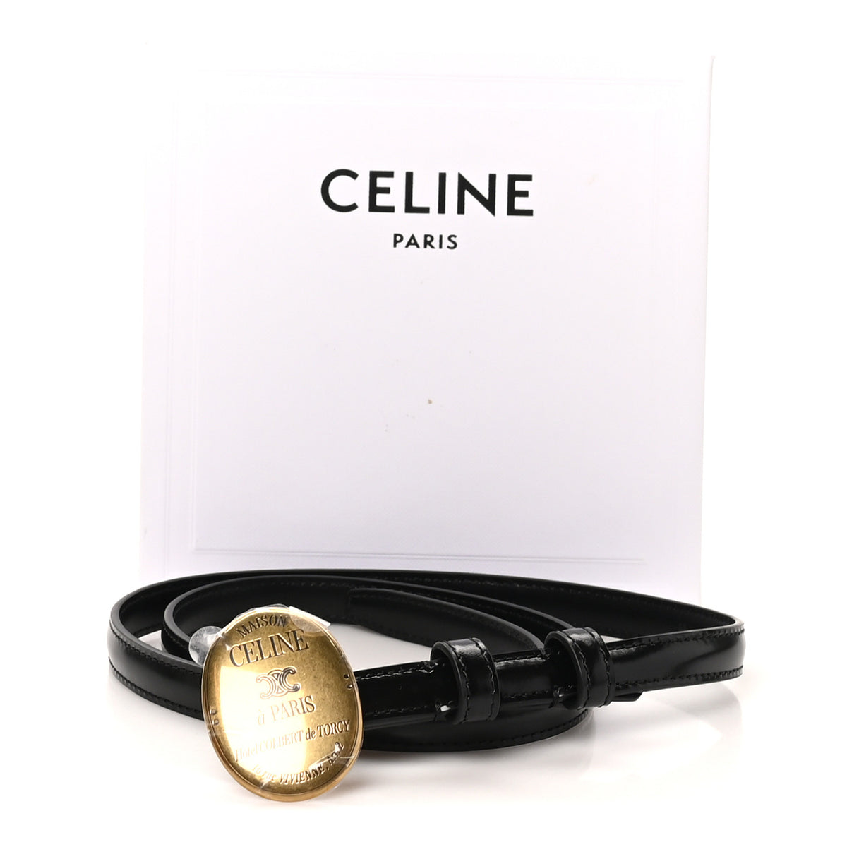 Taurillon Calfskin 13mm Mini Maison Belt 85 34 Black