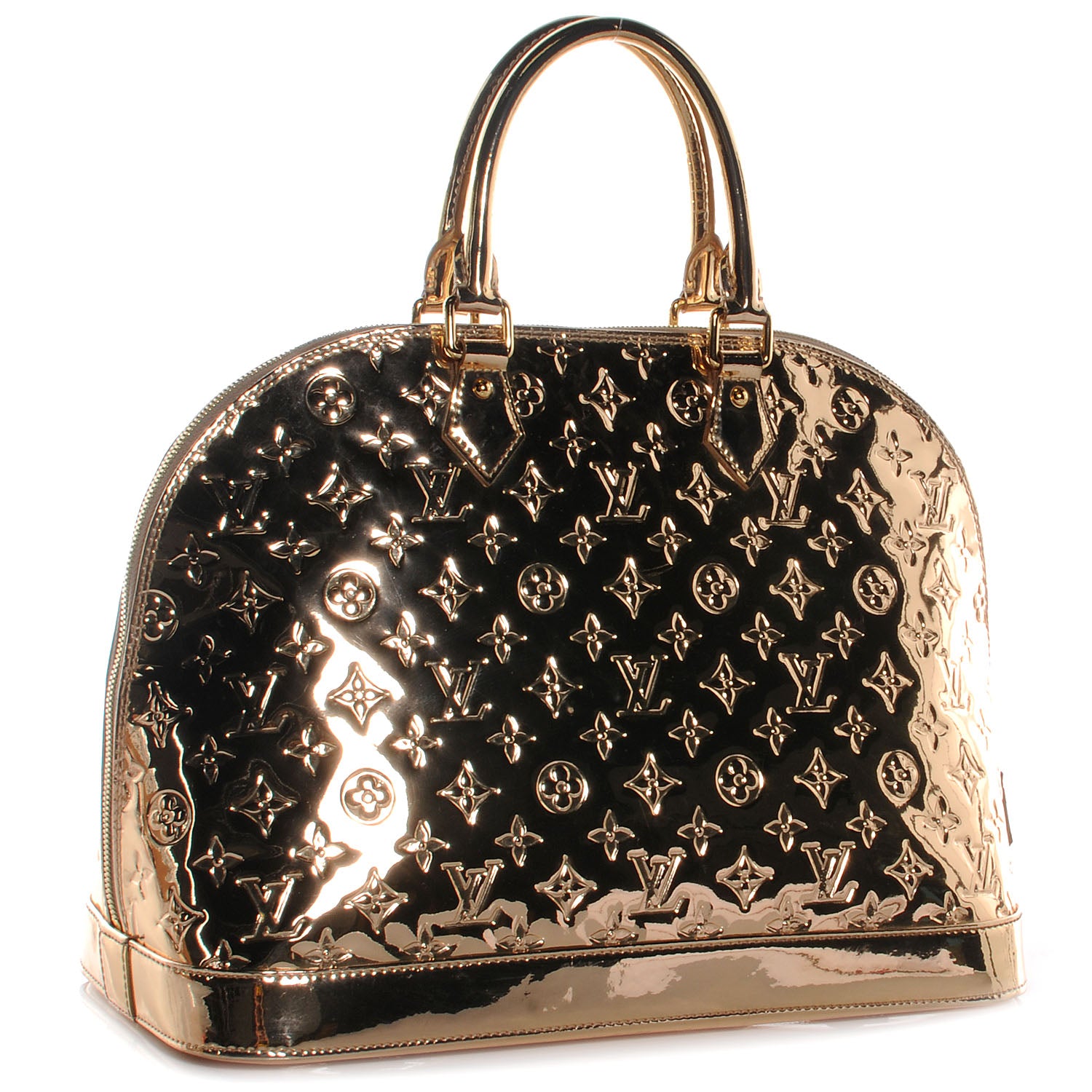 Louis Vuitton Monogram Miroir Alma MM Gold 3 of 8