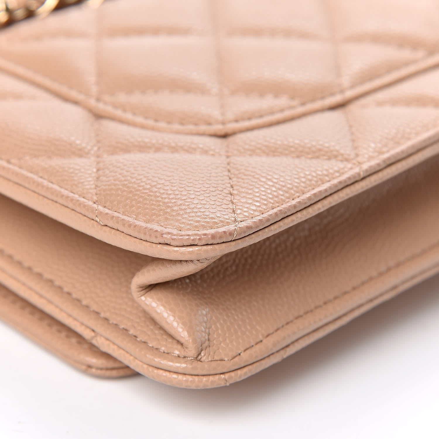 Chanel Caviar Quilted Wallet On Chain WOC Beige 12 of 14