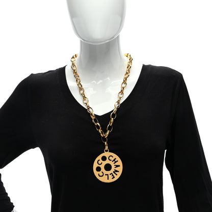 Chanel Coco Chanel Logo Necklace Gold 2 of 4