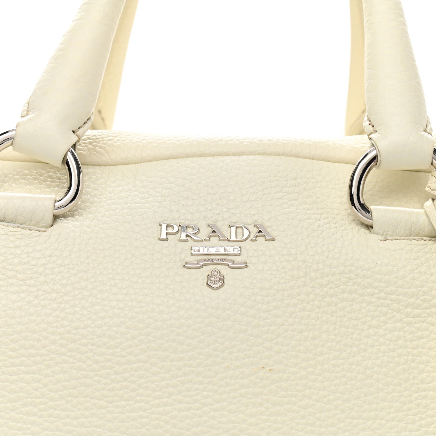 Prada Vitello Daino Satchel Bianco 8 of 15