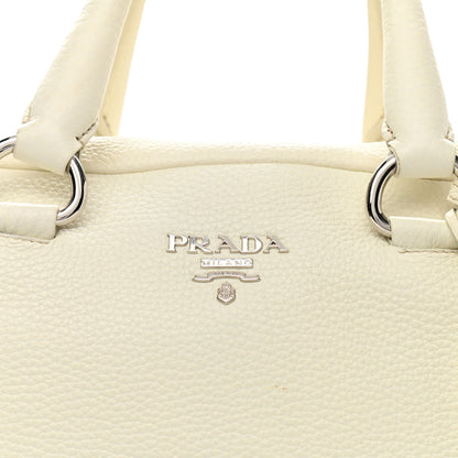 Prada Vitello Daino Satchel Bianco 8 of 15