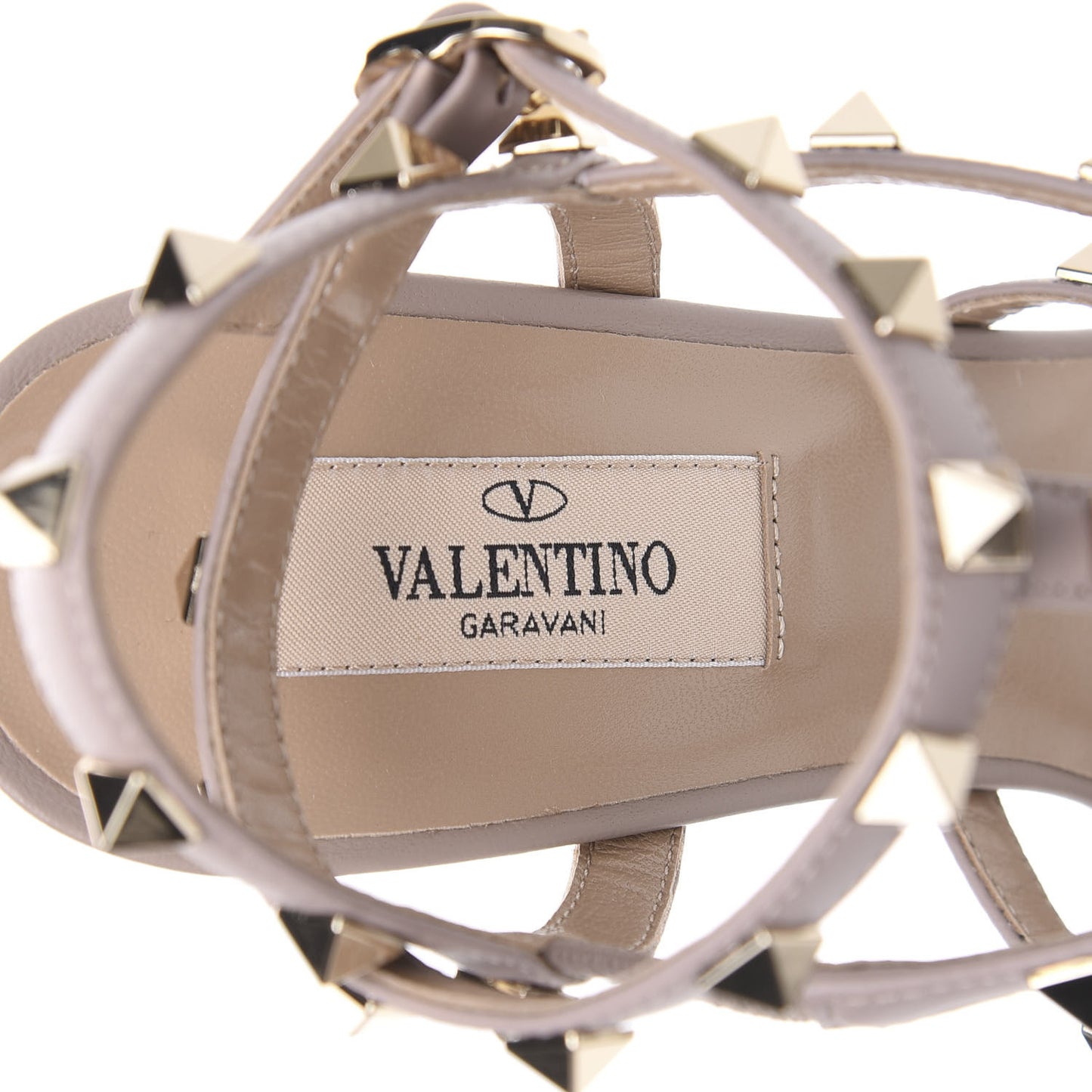 Nappa Rockstud Gladiator 70mm Sandals 38 Poudre