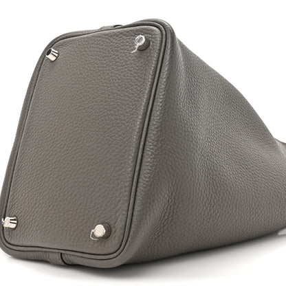 Hermes Taurillon Clemence Picotin Lock 18 PM Gris Asphalte 9 of 13