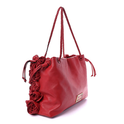 Valentino Garavani Nappa Atelier Rose Edition Large Tote Red 2 of 8