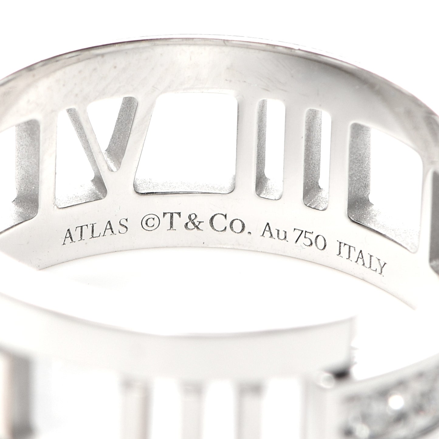 18K White Gold Diamond Open Atlas Ring 57 8