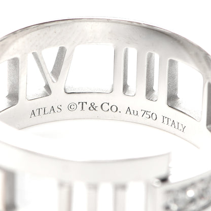 Tiffany 18K White Gold Diamond Open Atlas Ring 57 8 4 of 4