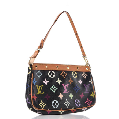 Louis Vuitton Monogram Multicolor Pochette Accessories Black 3 of 12