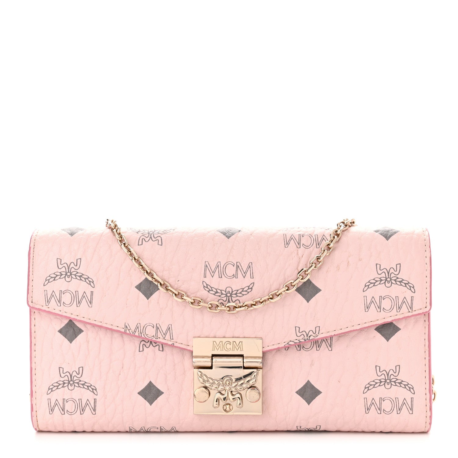 MCM Visetos Large Patricia Wallet On Chain Soft Pink 1 of 14