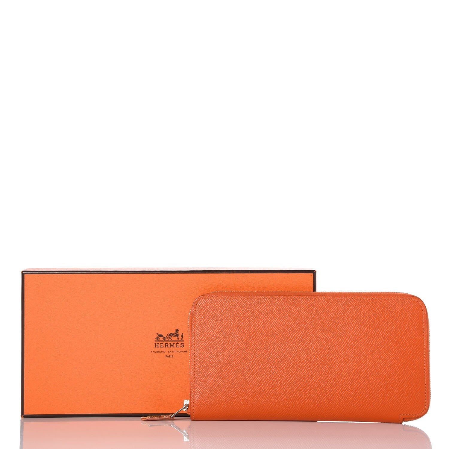 Hermes Epsom Silk'In Wallet Feu Mangue 11 of 11