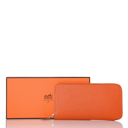 Hermes Epsom Silk'In Wallet Feu Mangue 11 of 11