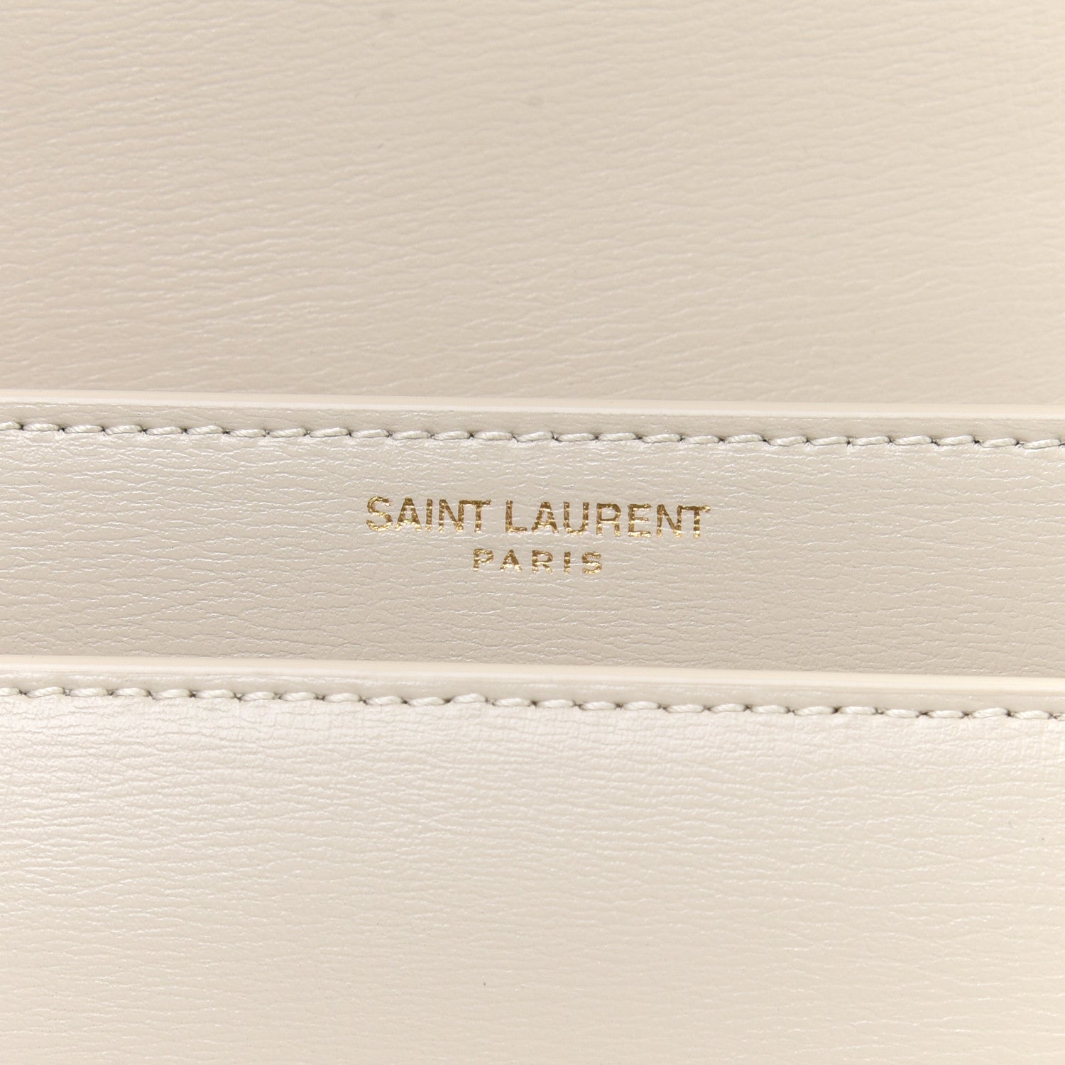 Saint Laurent Smooth Calfskin Medium Monogram Sunset Satchel Blanc Vintage 6 of 10
