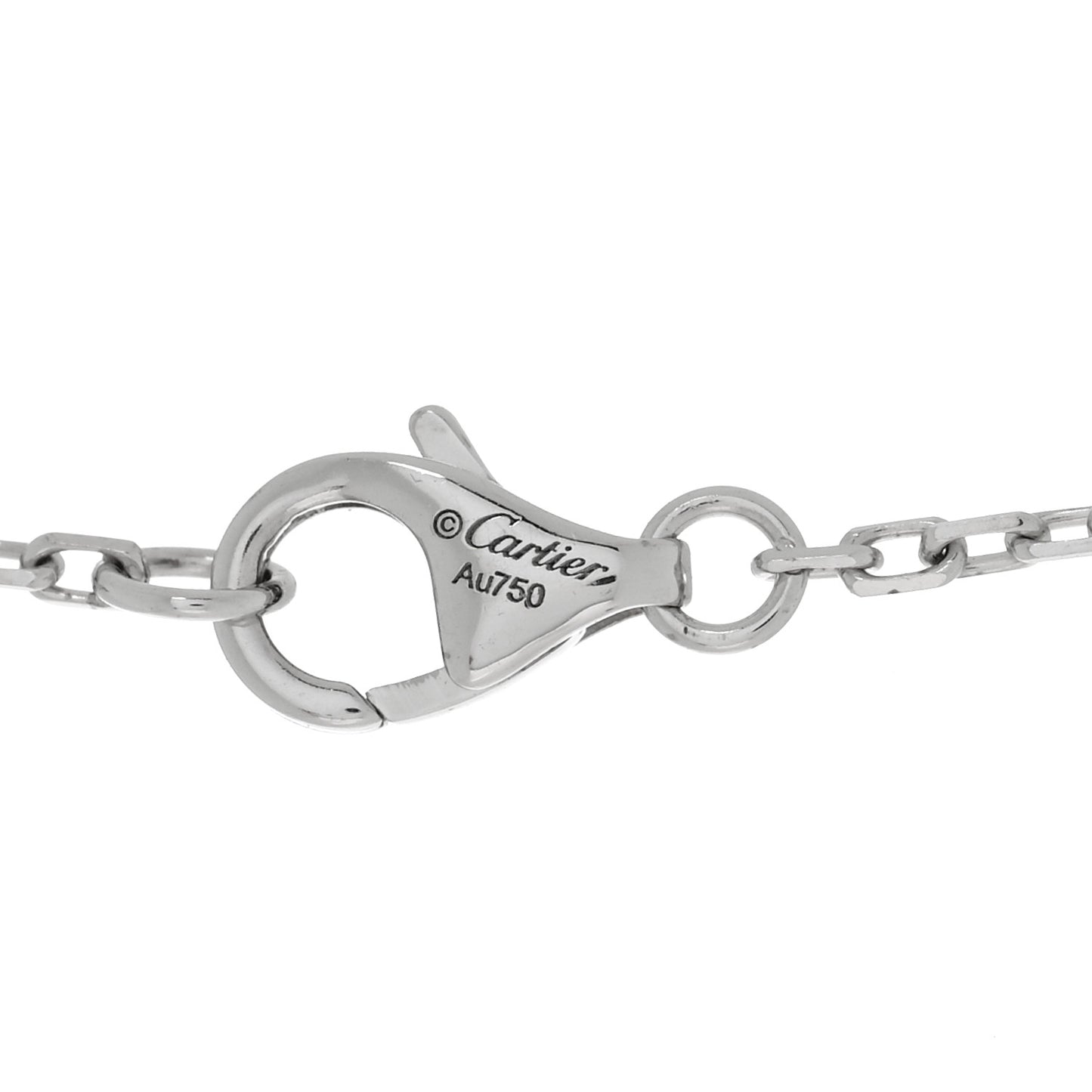 18K White Gold Diamond Interlocking LOVE Paved Necklace