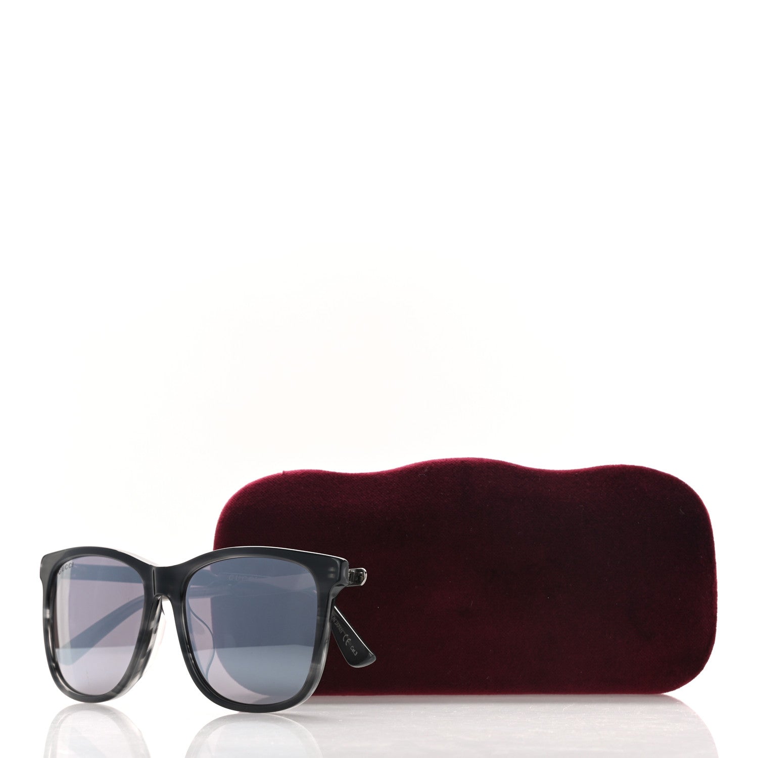 Gucci Acetate Square Frame Web Sunglasses GG0078SK Black 8 of 8