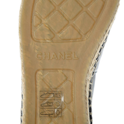 Chanel Lambskin CC Espadrilles 37 Black 6 of 9
