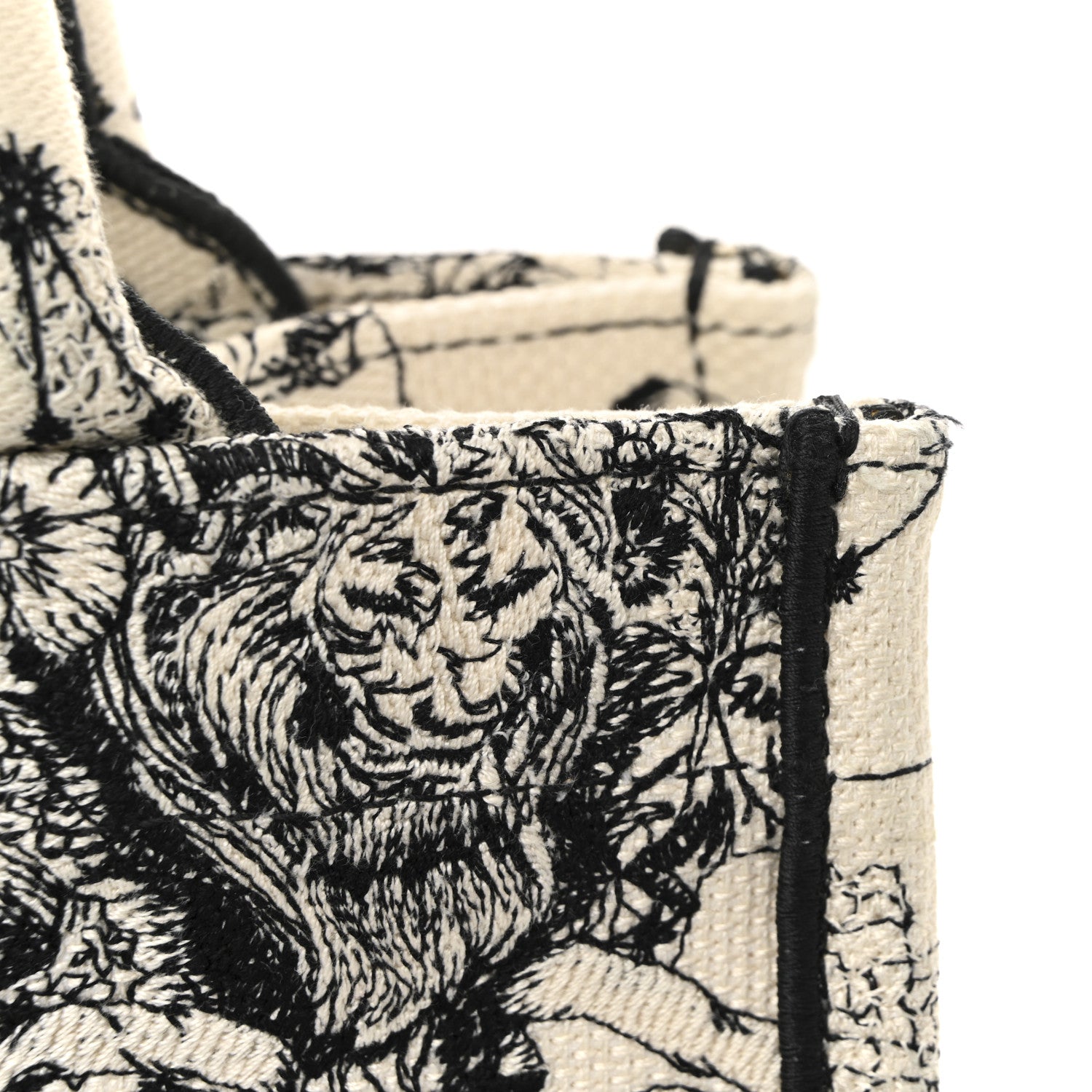 Christian Dior Canvas Embroidered Small Zodiac Toile De Jouy Book Tote Latte 13 of 15